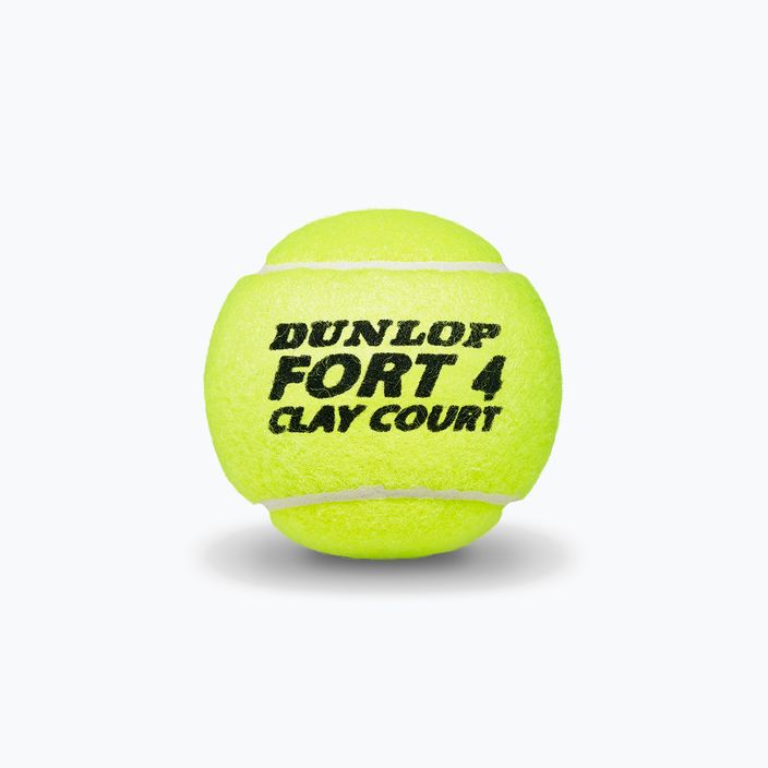 Dunlop Fort Clay Court tennis balls 4B 18 x 4 pcs yellow 601318 2