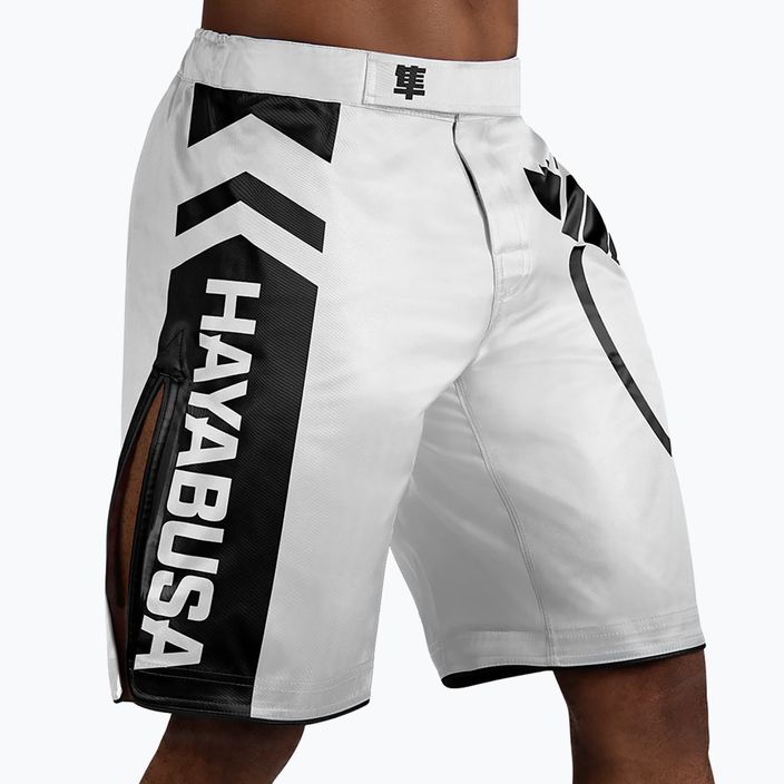 Hayabusa Icon Fight training shorts white ICFS-WH-M 2