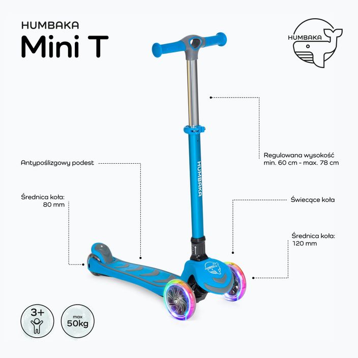 HUMBAKA Mini T children's three-wheeled scooter blue HBK-S6T 2