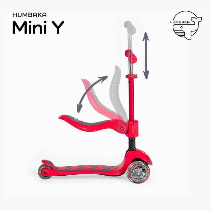 HUMBAKA Mini Y children's three-wheeled scooter red HBK-S6Y 3