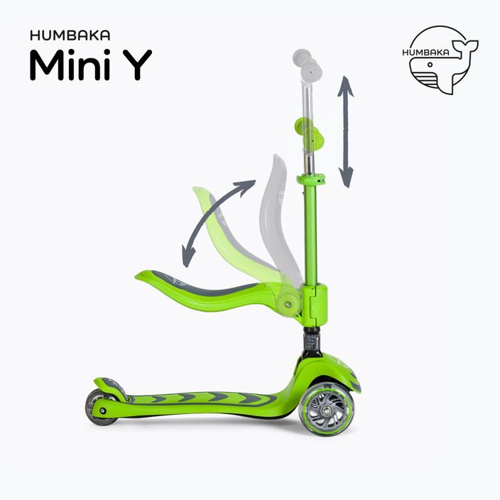 Children's tricycle scooter HUMBAKA Mini Y green HBK-S6Y 3