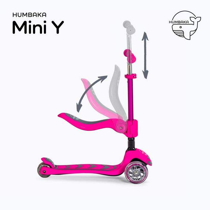 HUMBAKA Mini Y children's three-wheeled scooter pink HBK-S6Y 3