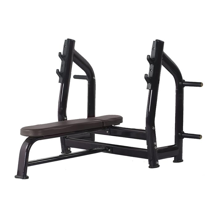 Training bench with Olympic barbell racks Bauer Fitness black PLM-524 2