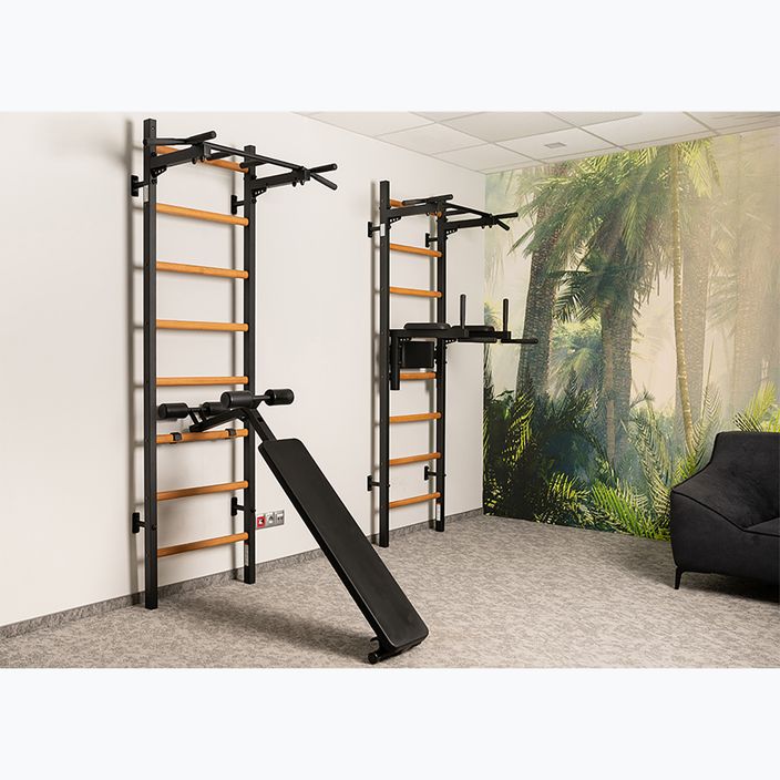 BenchK 223B black matte/oak gymnastics ladder 4