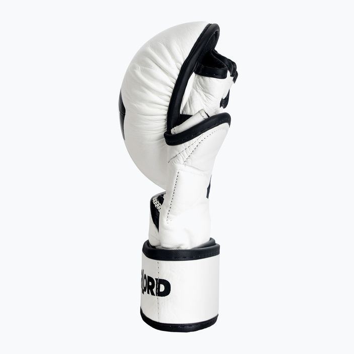 Overlord Sparring MMA grappling gloves natural leather white 101003-W/M 7