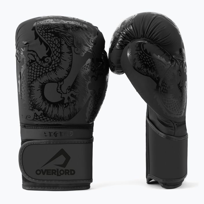 Overlord Legend synthetic leather boxing gloves black 100001-BK 7