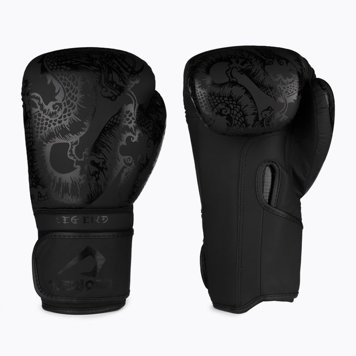 Overlord Legend synthetic leather boxing gloves black 100001-BK 3