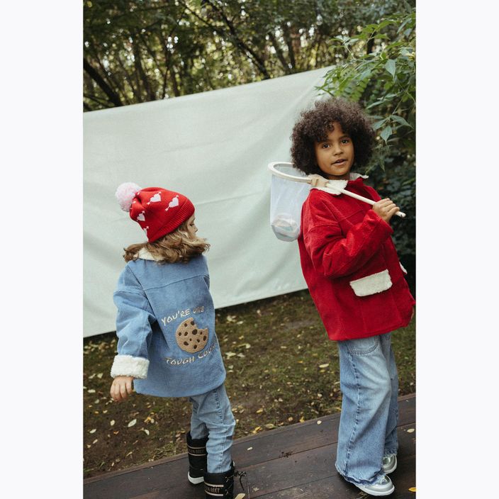 Children's jacket KID STORY Teddy warm red flowers 11