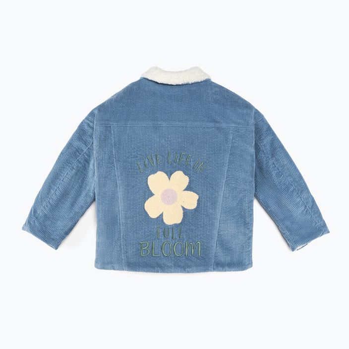 Children's jacket KID STORY Teddy air blue flowers 2