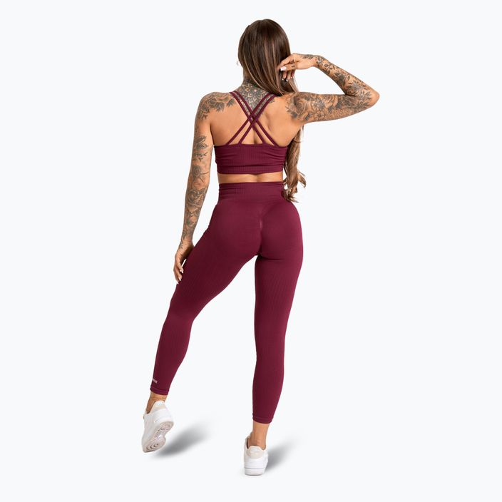 Gym Glamour Push Up 2.0 merlot training bra 5