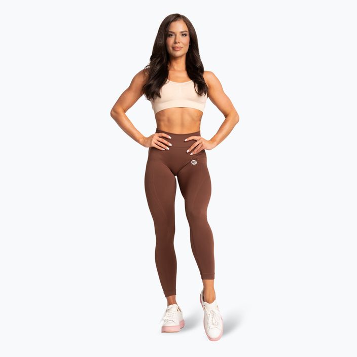 Women's leggings Gym Glamour Basic Scrunch brown 2