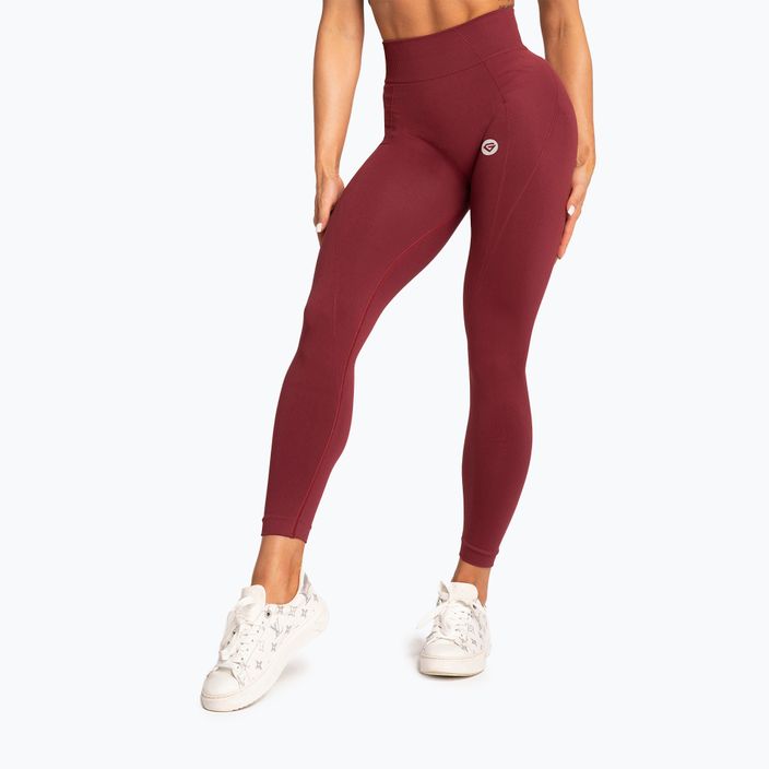 Women's leggings Gym Glamour Basic Scrunch burgundy