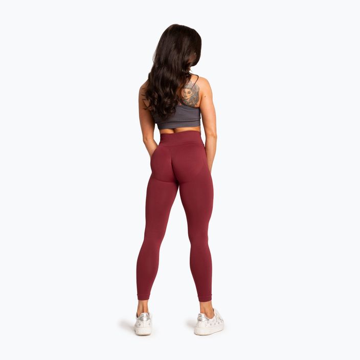 Women's leggings Gym Glamour Basic Scrunch burgundy 3