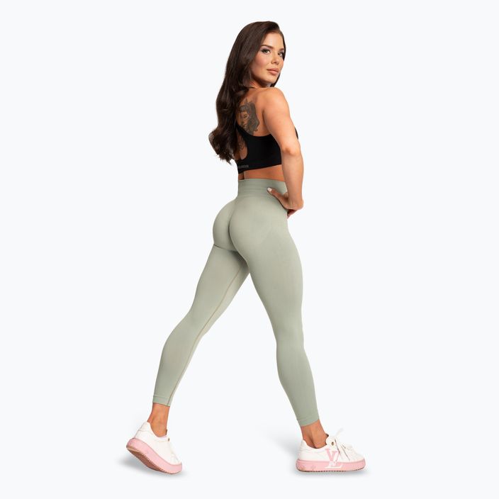 Women's leggings Gym Glamour Basic Scrunch green 3