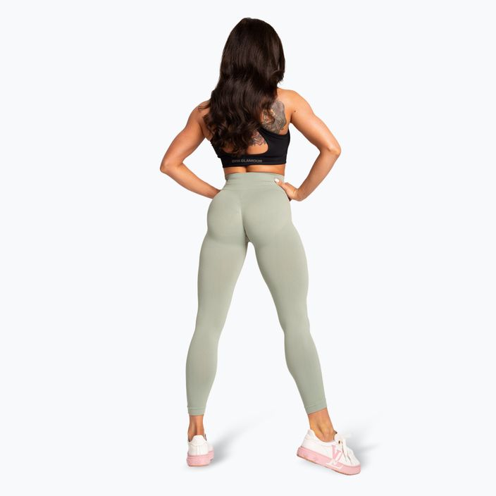 Women's leggings Gym Glamour Basic Scrunch green 4