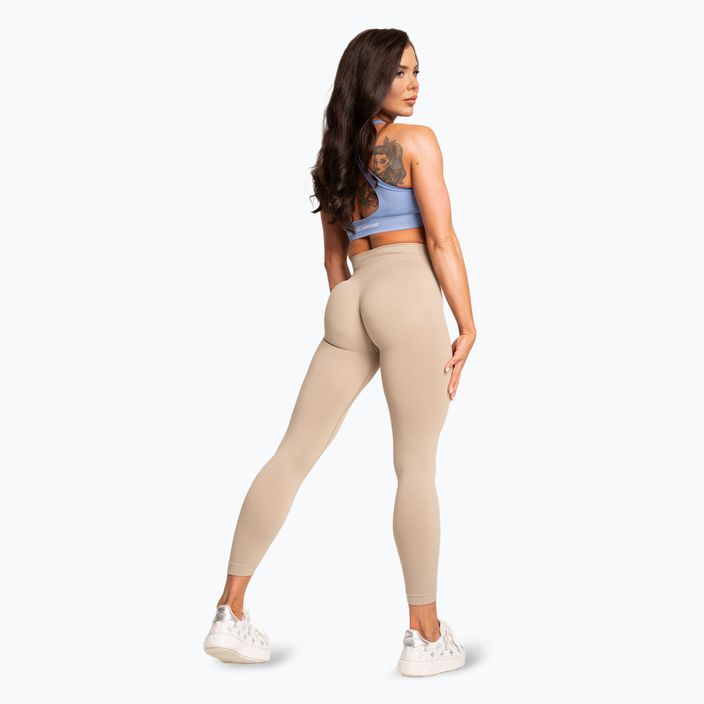 Women's leggings Gym Glamour Basic Scrunch beige 4