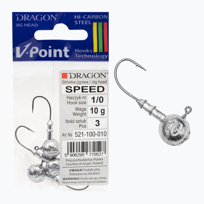 DRAGON V-Point Speed jig head 10g 3 pcs black PDF-521-100-010 3