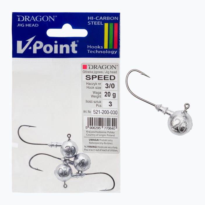 DRAGON V-Point Speed 20g jig head 3 pcs black PDF-521-200-030