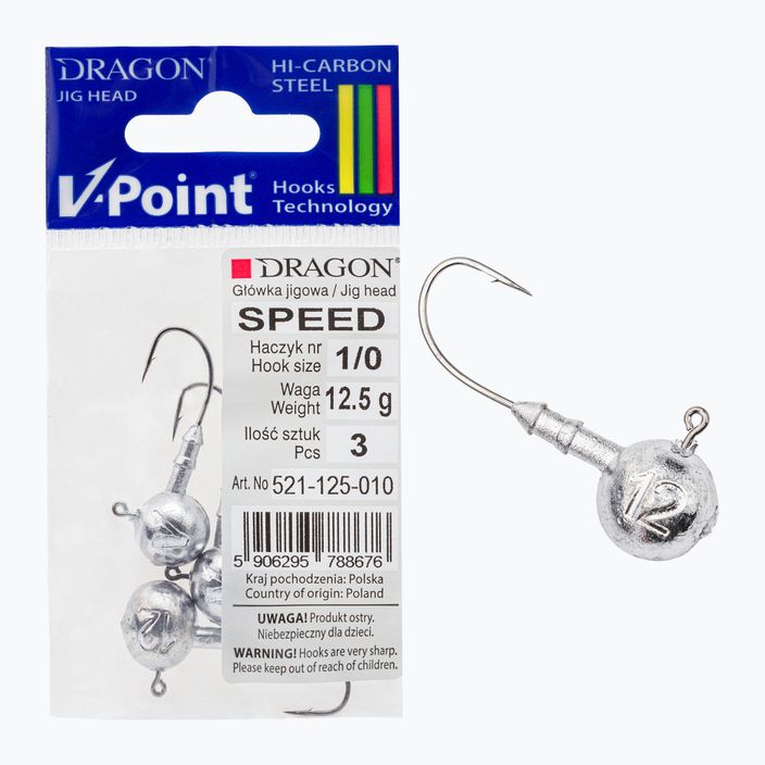 DRAGON V-Point Speed jig head 12.5g 3pcs black PDF-521-125-010