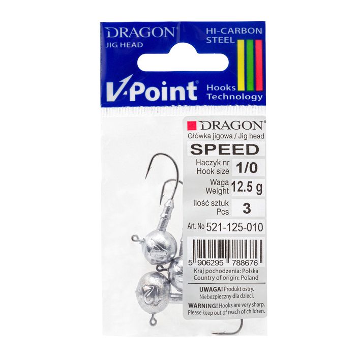 DRAGON V-Point Speed jig head 12.5g 3pcs black PDF-521-125-010 2