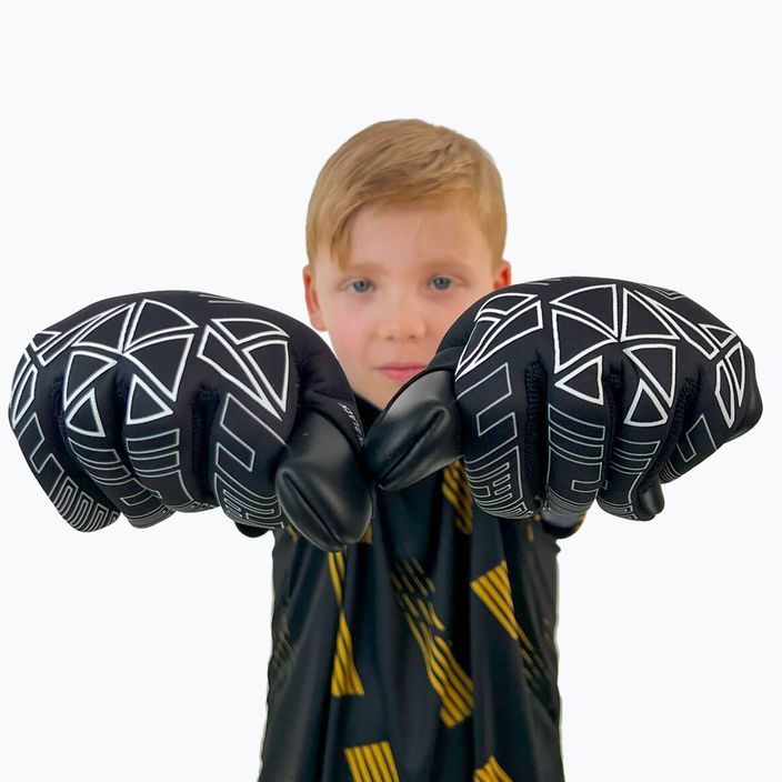 Football Masters Fenix black children's goalkeeper gloves 4