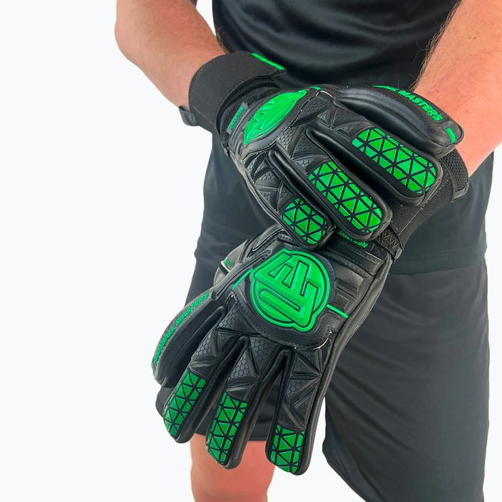 Football Masters Voltage Plus NC goalkeeper gloves black/green 4