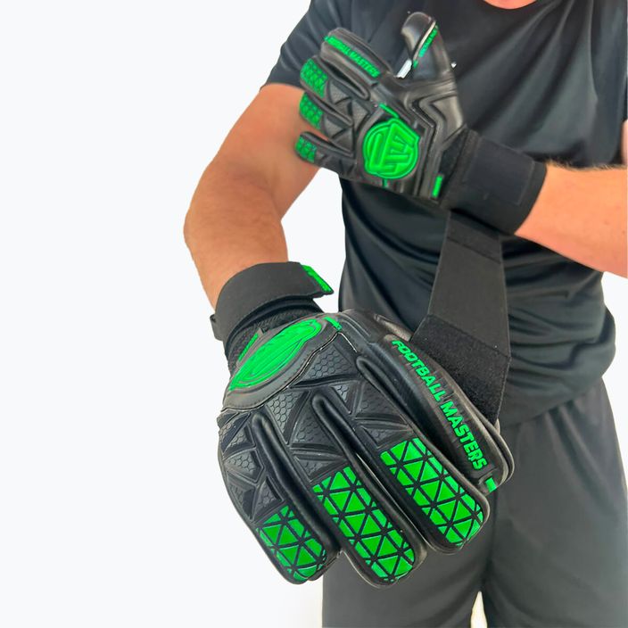 Football Masters Voltage Plus NC goalkeeper gloves black/green 5