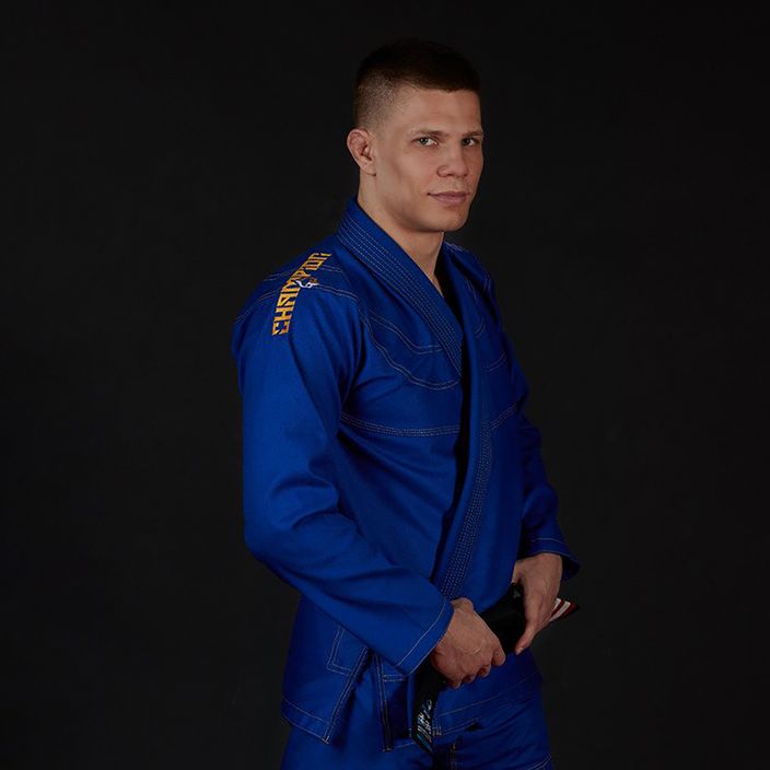 GI for men's Brazilian jiu-jitsu Ground Game Champion 2.0 blue GICHNEWBLU 4