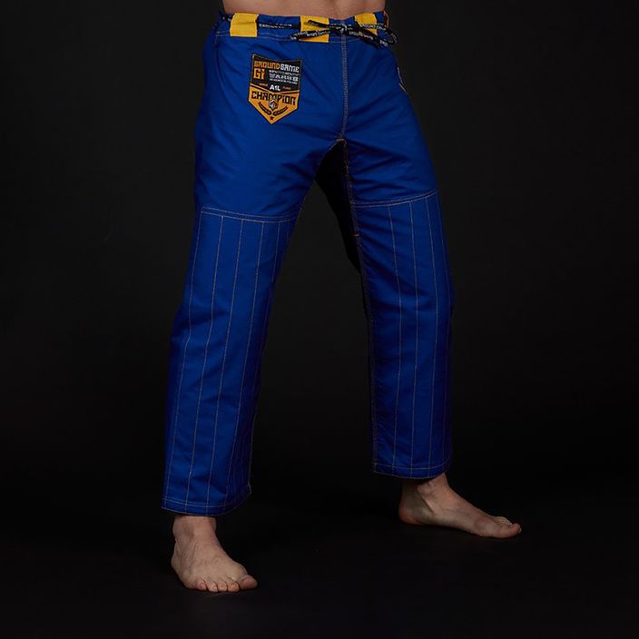 GI for men's Brazilian jiu-jitsu Ground Game Champion 2.0 blue GICHNEWBLU 8
