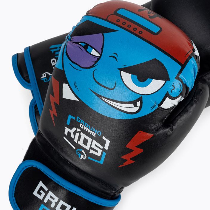 Ground Game Prodigy children's boxing gloves black and blue 4