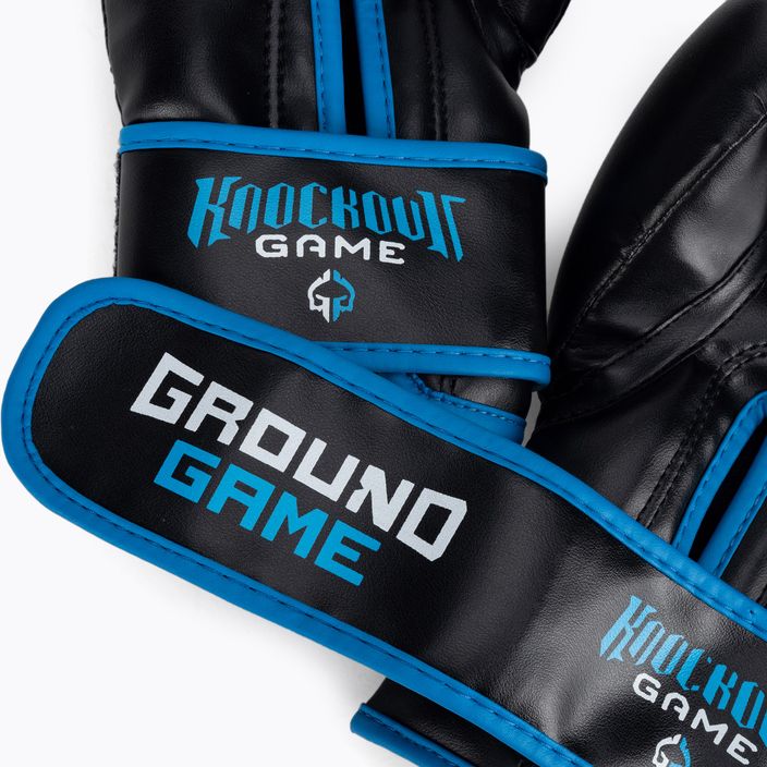 Ground Game Prodigy children's boxing gloves black and blue 5