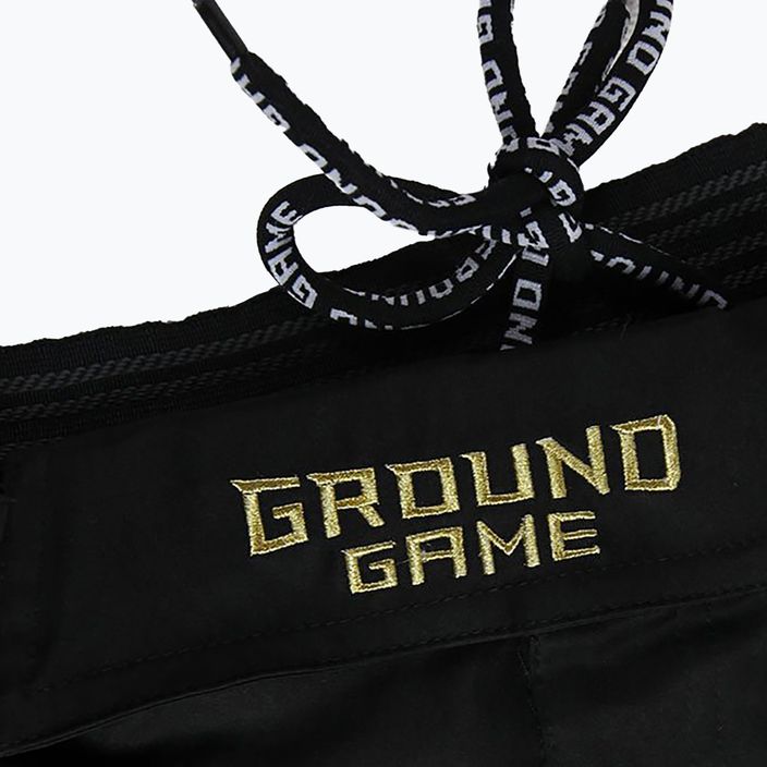 Men's Ground Game MMA Athletic Gold shorts black MMASHOATHGOLD 4