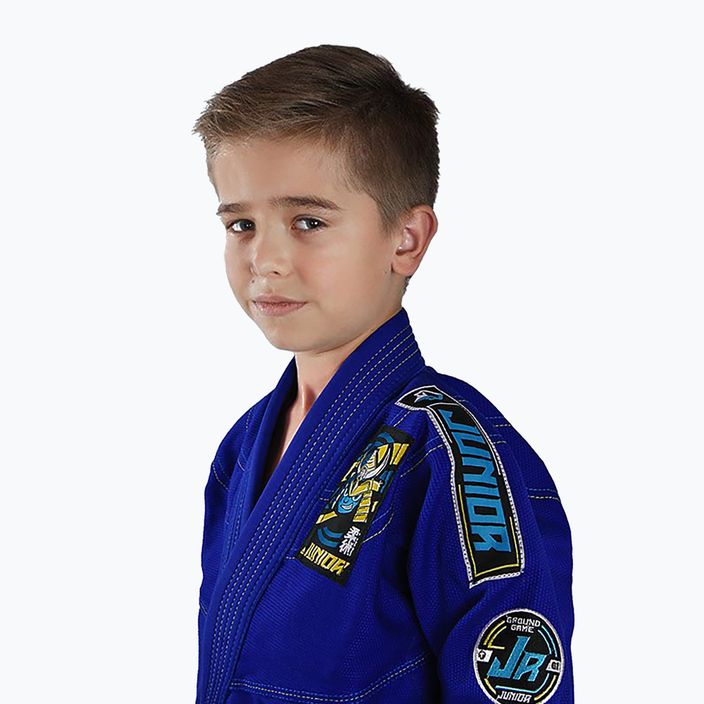 GI for children's Brazilian jiu-jitsu Ground Game Junior 3.0 blue GIJUN3BLU00 2