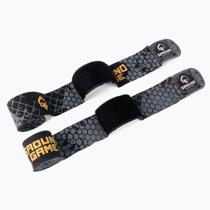 Ground Game 'Cage Gold' grey boxing bandages HANDWRCGOLD 3