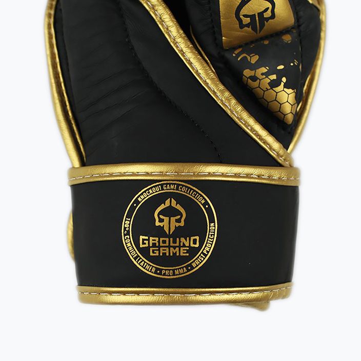 Ground Game MMA Cage Gold Sparring Gloves MMASPARGLOCGOL 5