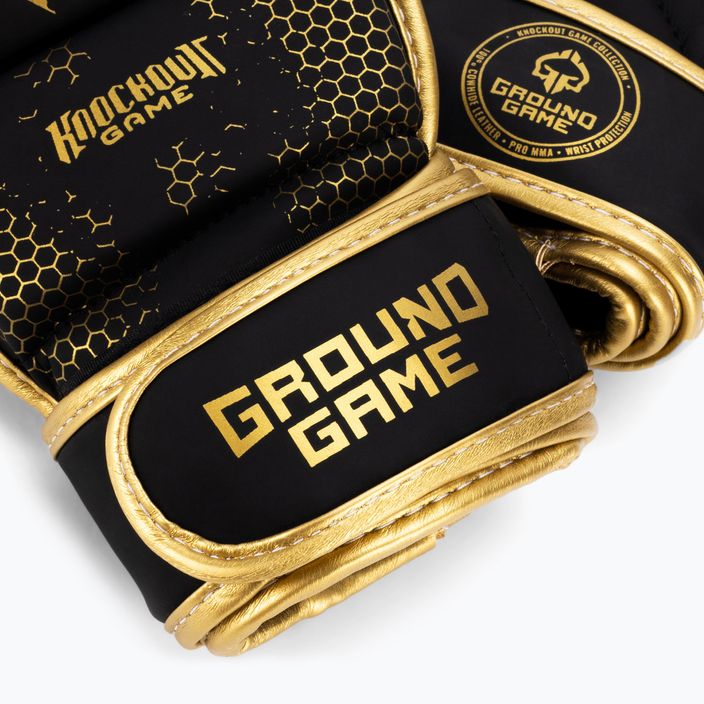 Ground Game MMA Cage Gold sparring gloves black MMAGLOCGOLDSM 4