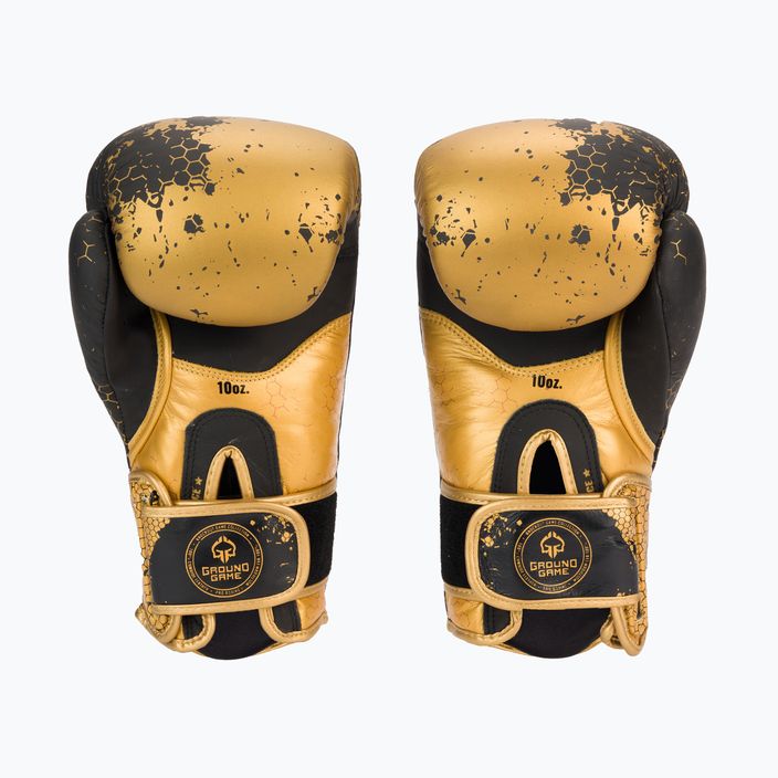Ground Game Cage Gold Boxing Gloves BOXGLOCGOLD10 2