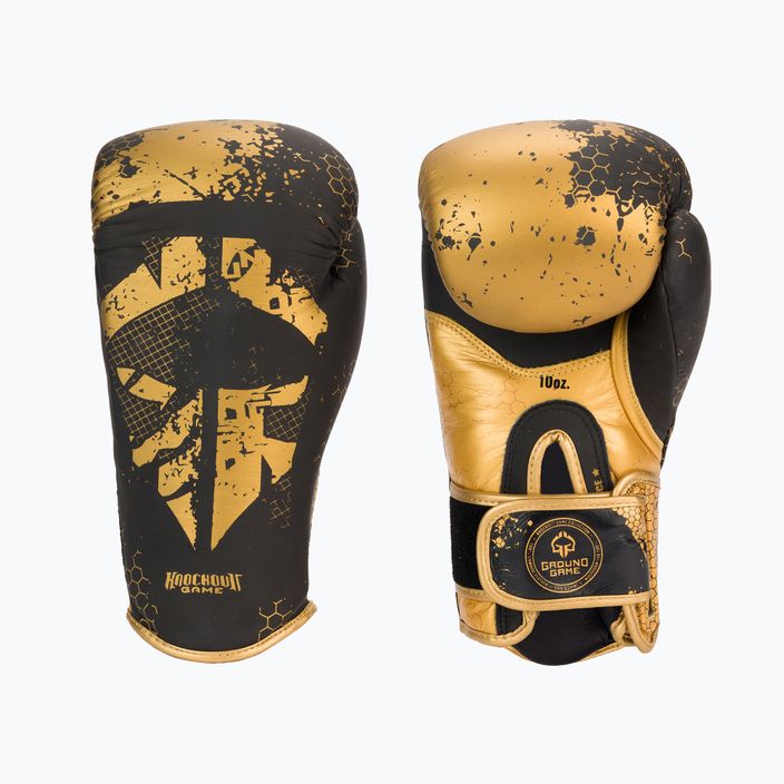 Ground Game Cage Gold Boxing Gloves BOXGLOCGOLD10 3