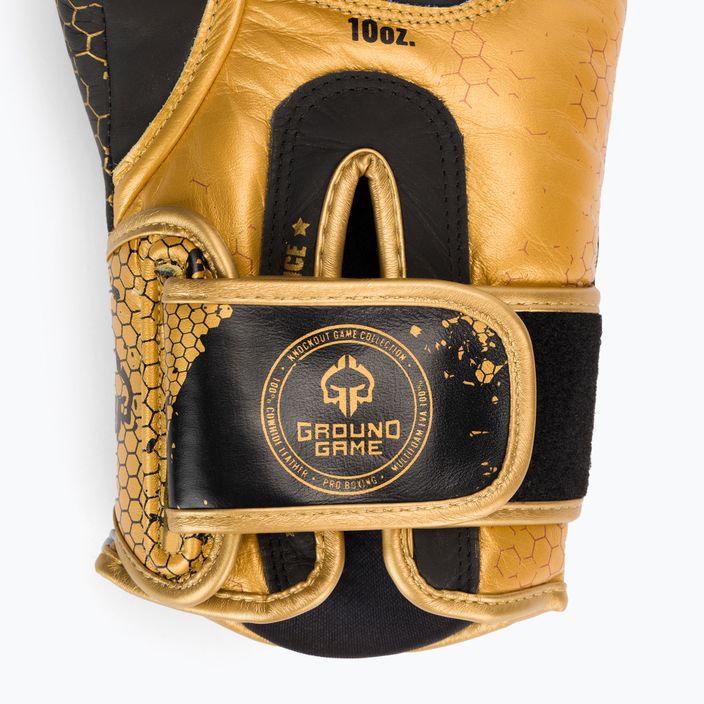 Ground Game Cage Gold Boxing Gloves BOXGLOCGOLD10 5