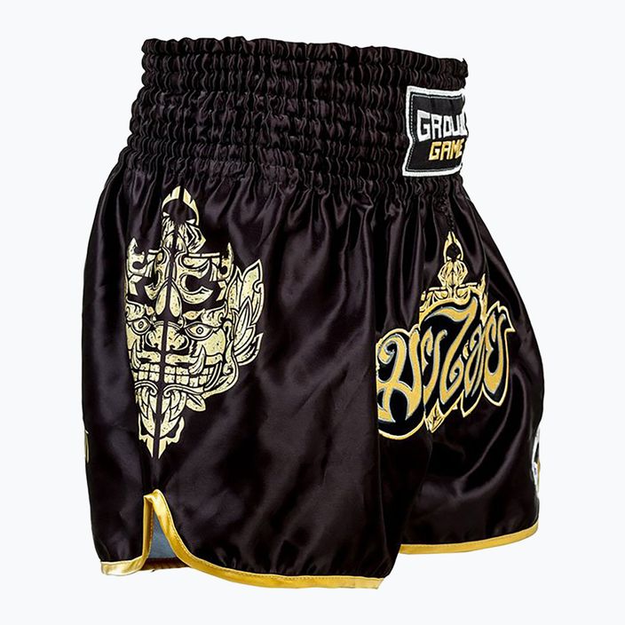 Ground Game Muay Thai men's boxer shorts 'Gold' black 21MTSHGOLDS 2