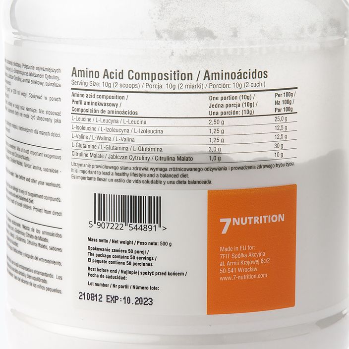 BCAA Master 7Nutrition amino acids 500g orange 7Nu000333-orange 3