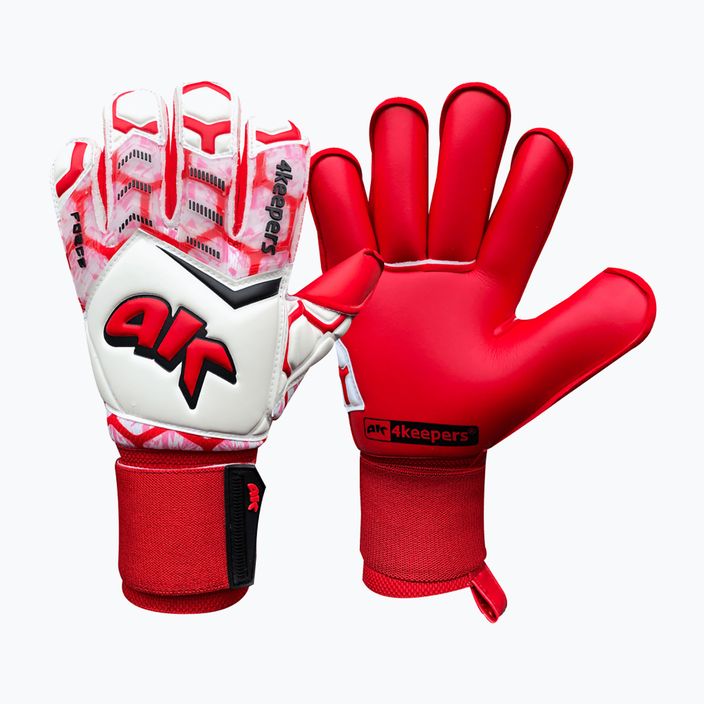 4keepers Force V 4.20 RF goalkeeper gloves red and white 4410 6
