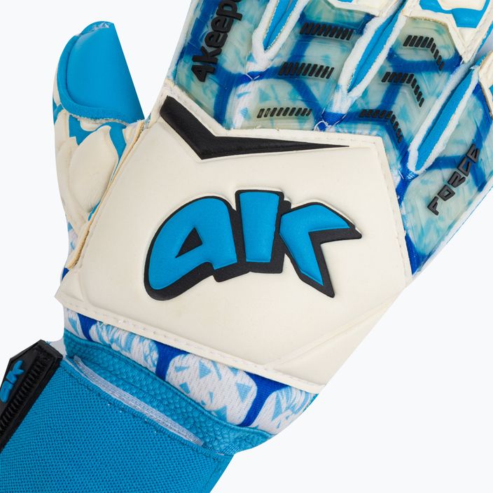 4keepers Force V-1.20 Rf blue and white goalkeeper gloves 3