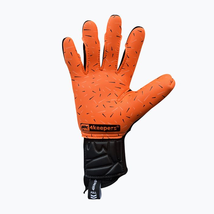 4Keepers Equip Flame Nc Jr children's goalkeeper gloves black and orange EQUIPFLNCJR 5