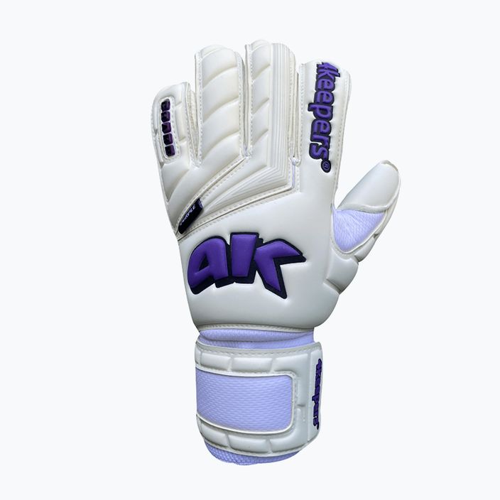 4keepers Champ Purple V Rf white and purple goalkeeper gloves 4