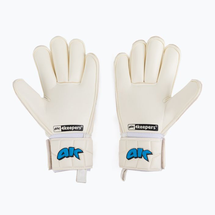 4keepers Champ Aqua V Rf goalkeeper gloves white and blue 2