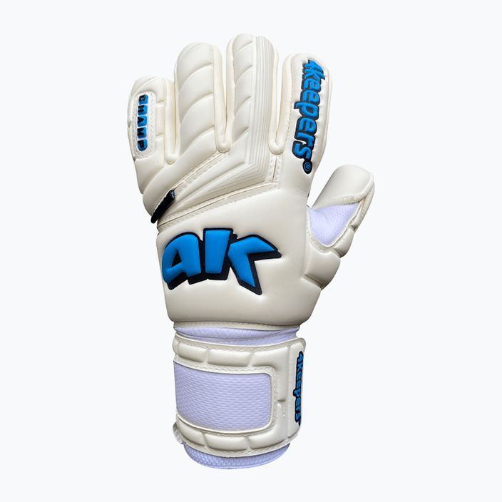 4keepers Champ Aqua V Nc goalkeeper gloves white and blue 4