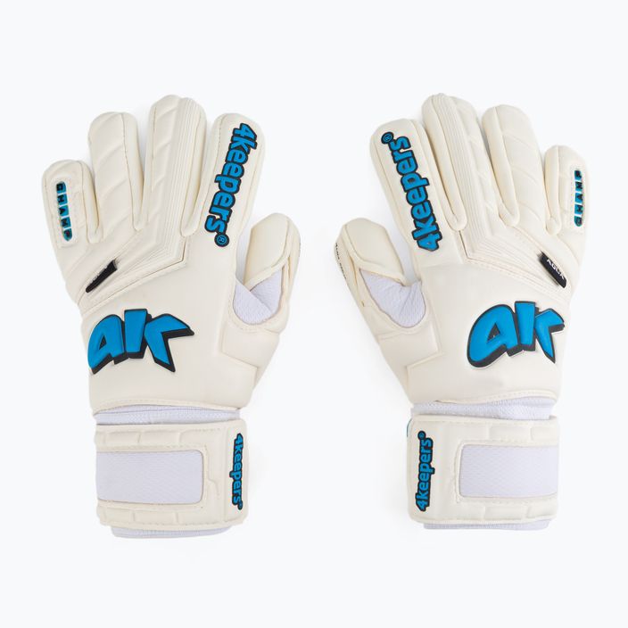 4keepers Champ Aqua V Nc goalkeeper gloves white and blue