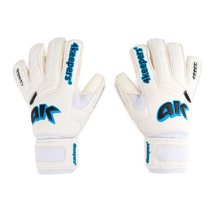 Children's goalkeeper gloves 4keepers Champ Aq Contact V Hb white and blue