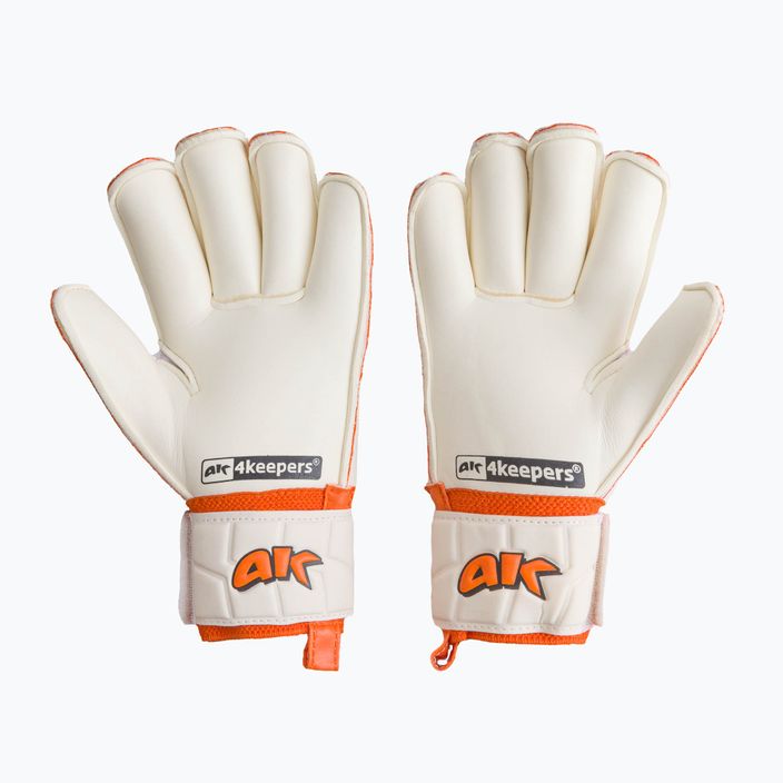 Children's goalkeeper gloves 4keepers Champ Training V Rf white and orange 2